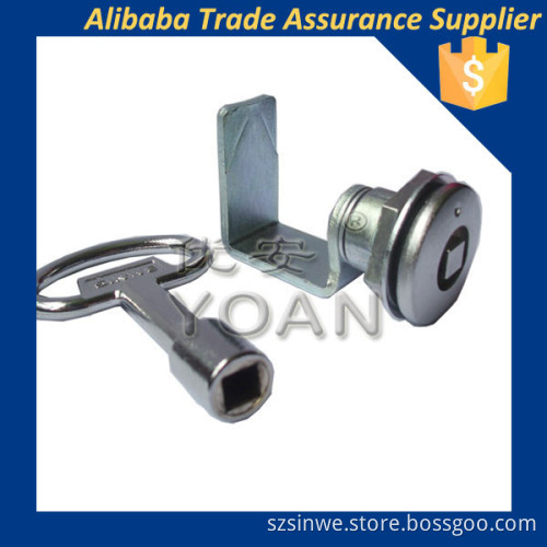 High security zinc alloy triangular cam lock tool box lock